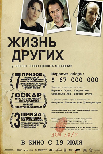 Постер: ЖИЗНЬ ДРУГИХ